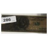 1976 Faux Gold Dipped US $100.00 Note