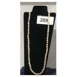 Pink Blush Pearl Necklace 18" long