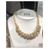 Vintage Western Germany Brown Beaded  Necklace