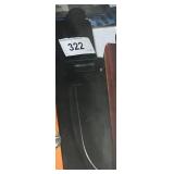 Combat Style Black Knife & Sheath 9 3/4" long