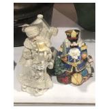 Nut Cracker Trinket Box and White Father Christmas