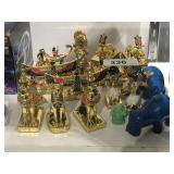 17 Egyptian Plastic Miniatures 2 Blue Hippos,