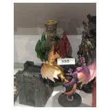 2 Dragon Candle Holders, Warrior Woman Candle
