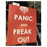 Metal Sign- Red Panic & Freak Out