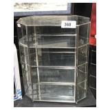 Glass and Metal 3 Shelf Display Case - Curio