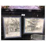 2 Framed Signed & Numbered Drawings  of