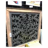 Framed Metal Birds Wall Hanging