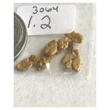 1.2  Grams California River Gold Nuggets 3064