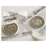 2 Silver Proof-63 2001s& 2003 S Kennedy 1/2 Dollar