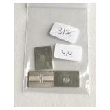 .999 Silver 4.4 Grams TW,  3 Mini Bars