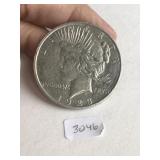 1923 D  Silver Peace $1 Dollar Coin 3046