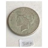 1922 S  Silver Peace $1 Dollar Coin 3052