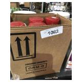 box of red gloss safety paint