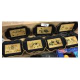 assorted metal plate wall decor