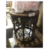 small wicker stool