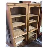 2 matching book cases