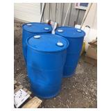 3 - 55 gallon plastic barrels
