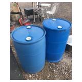 2 - 55 gallon plastic barrels