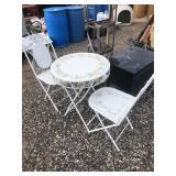 metal outdoor bistro set