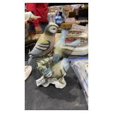 Large Porcelain 3 Bird Figurine   Make in Bavaria