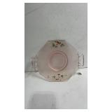 Vintage Pink Opaque 2 Handle Dish