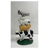 Cast Iron Pile On Door Stopper - Rooster, Lamb,