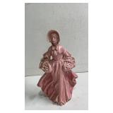 Vintage Pink Pioneer Lady Figurine