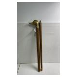 Brass Duck Head Cane- Screw Together