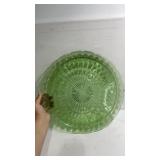 Vintage Uranium Glass Large Platter