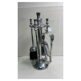 Vintage Stainless Table Top Fireplace Set