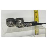 2 Vintage Sterling Clac Pipes