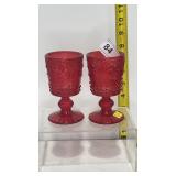 2 Red Cups w/ Fleur-de-lis Design