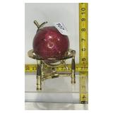 Small Gems of The World Globe - Red w/ Stand