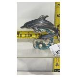 Metal Trinket Box Dolphin - Hinge is Broken