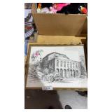 Framed Pipers Opera House Pencil Drawing by Jonnie