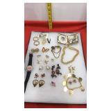 Gold Toned Jewelry, Small Picture Frame, Misc