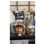 6 Collector Mugs w 1 Small Stein