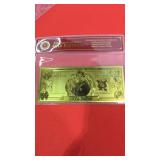 Gold Dipped Harry Potter Collectable Note