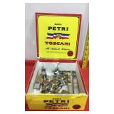 Cigar Box w/  5 Keyed Alike Show Case Locks w/ 1