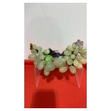 2 Bunches of Glass Grapes w/ Metal Leaves