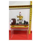 Cast Iron Metal Action Bank "Trick Dog"  8" Long