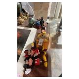 4 Mickey Mouse Items - Wood Storage Box, Ceramic