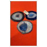 3 -5" Colored Geode Crystal Disc