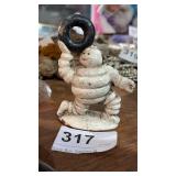 Small Cast Iron Michelin Man Figurine 3 1/2" Tall