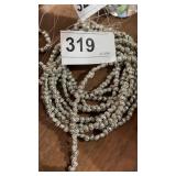 5 Strands Silver Toned Heart Beads