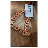 Large Copper Link Bracelet 8" Long