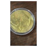 Trump 2020 Token Gold Clad Side w/ Eagle & Double