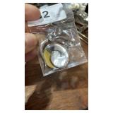 Mother of Pearl on Circle Pendant w/ Clear Stone