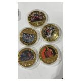 5 Gold Clad Michael Jordan Tokens
