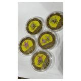 5 Spongebob Squarepants Token Set